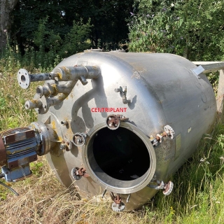 10282 - 2,150 LITRE VERTICAL STAINLESS STEEL GRADE 316  MIXING TANK