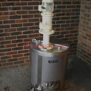 10861 - 109 LITRE STAINLESS STEEL MIXING TANK, INSULATED AND CLAD