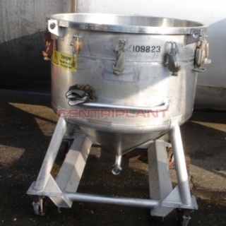 10983 - 750 LITRE STAINLESS STEEL 316 OPEN TOP TANK