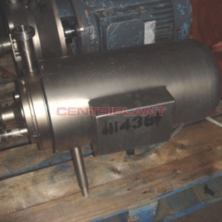 11436 - ALFA LAVAL STAINLESS STEEL CENTRIFUGAL PUMP, 2in  INLET, 1.5in  RJT OUTLET, 4 KW DRIVE MOTOR