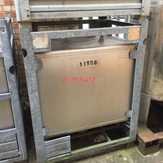 11558 - 1,000 LITRE STAINLESS STEEL SQUARE IBC