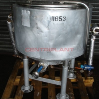 11653 - 160 LITRE STAINLESS STEEL STEAM JACKETED PAN