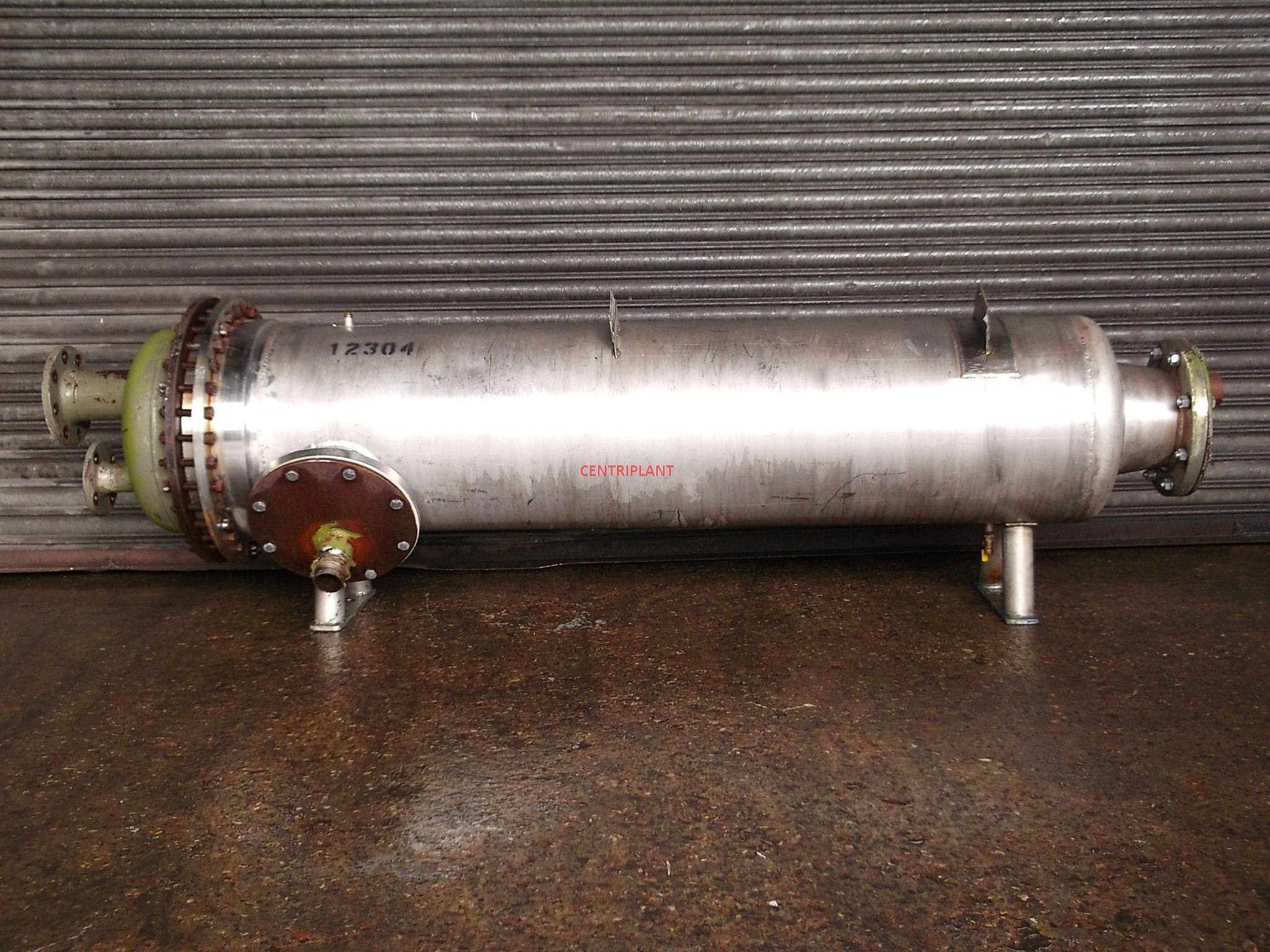 12304 - PEDER MORTENSEN STAINLESS STEEL SHELL & TUBE HEAT EXCHANGER