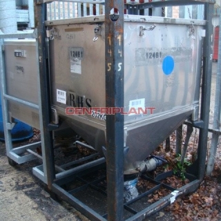 12461 - 1,000 LITRE STAINLESS STEEL OPEN TOP IBC