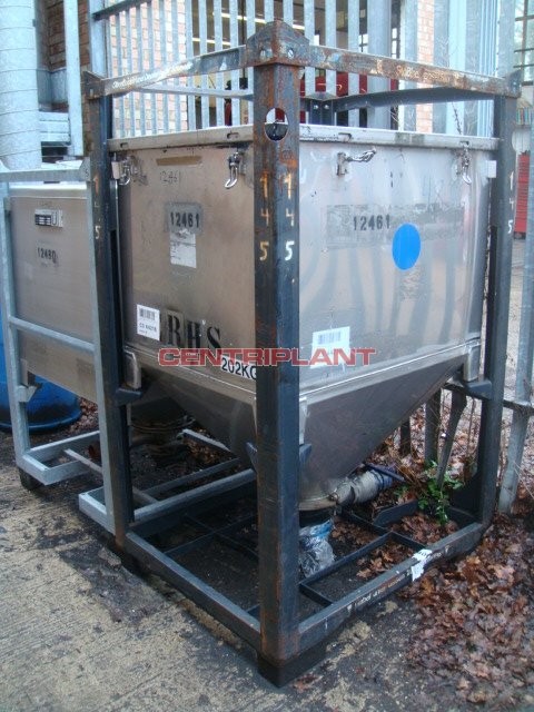 12461 - 1,000 LITRE STAINLESS STEEL OPEN TOP IBC