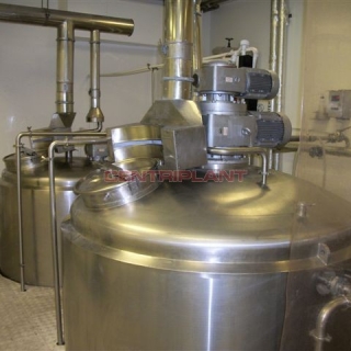 12480 - 6,000 LTR STEAM JACKETED CONTRA ROTATING MIXER WITH BOTTOM ENTRY HIGH SHEAR