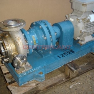 12525 - KLAUS UNION SEALEX STAINLESS STEEL FLAME PROOF JACKETED PUMP, TYPE SLMVS 100 065 125 09E037OWH1, 5.5