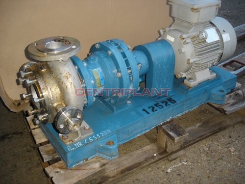 12525 - KLAUS UNION SEALEX STAINLESS STEEL FLAME PROOF JACKETED PUMP, TYPE SLMVS 100 065 125 09E037OWH1, 5.5