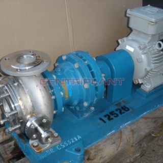 12526 - KLAUS UNION SEALEX STAINLESS STEEL FLAME PROOF JACKETED PUMP, TYPE SLMVS 100 065 125 09E037OWH1, 5.5