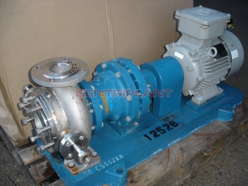 12526 - KLAUS UNION SEALEX STAINLESS STEEL FLAME PROOF JACKETED PUMP, TYPE SLMVS 100 065 125 09E037OWH1, 5.5