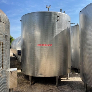 13119 - 10,000 LITRE STAINLESS STEEL JACKETED CREAM TANK WITH BOTTOM ENTRY AGITATOR