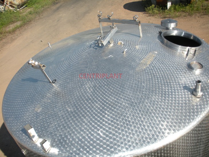 13119 - 10,000 LITRE STAINLESS STEEL JACKETED CREAM TANK WITH BOTTOM ENTRY AGITATOR