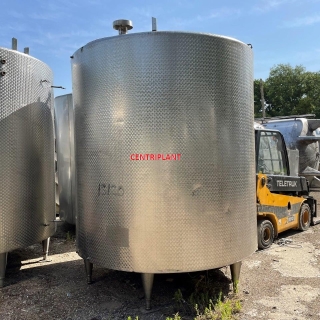 13120 - 10,000LTR STAINLESS STEEL JACKETED CREAM TANK WITH BOTTOM ENTRY AGITATOR