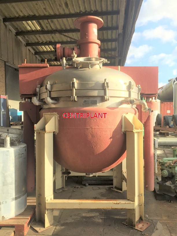 13184 - 3,275 LITRE STAINLESS STEEL 316 STEAM JACKETED CONTRA ROTATING MIXING TANK