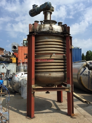 13185 - 6,300 LITRE STAINLESS STEEL JACKETED PRESSURE MIXING TANK