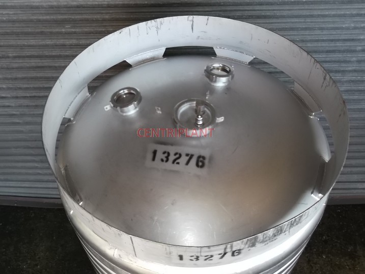 13276 - 800 LITRE ROUND STAINLESS STEEL PRESSURE IBC