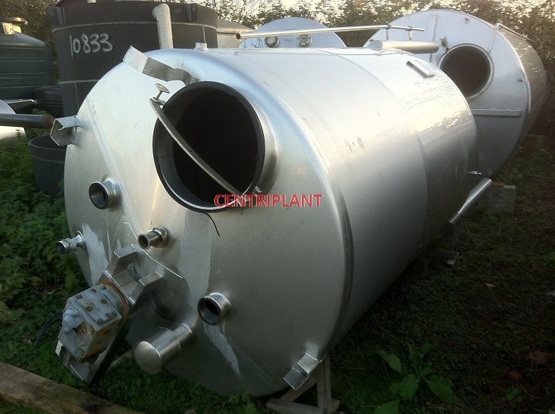 13302 - 4,600 LITRE VERTICAL STAINLESS STEEL 316  PROP MIXING VESSEL