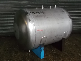 13341 - 171 LITRE HORIZONTAL STAINLESS STEEL TANK, DISHED ENDS