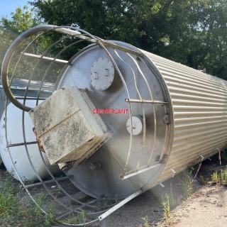 13456 - 60,000 LITRE STAINLESS STEEL SILO, INSULATED AND CLAD.