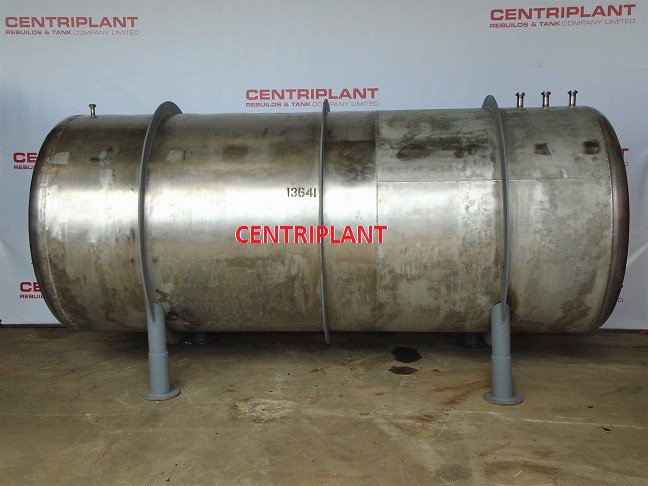 13641 - 5,000 LITRE STAINLESS STEEL HORIZONTAL TANK