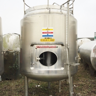 13684 - 4,750 LITRE VERTICAL STAINLESS STEEL TANK, INSULATED AND CLAD WITH STAINLESS STEEL