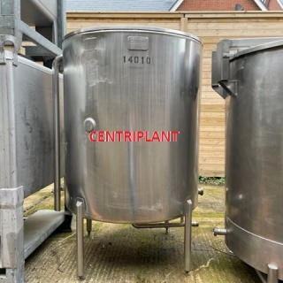 14010 - 1,200 LITRE STAINLESS STEELS OPEN TOP TANK WITH  LID