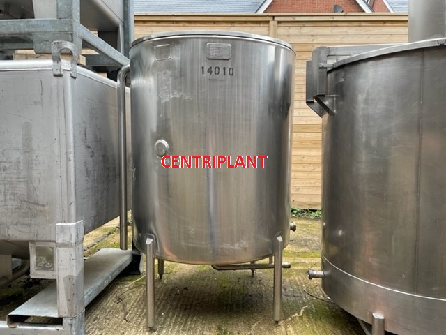 14010 - 1,200 LITRE STAINLESS STEELS OPEN TOP TANK WITH  LID