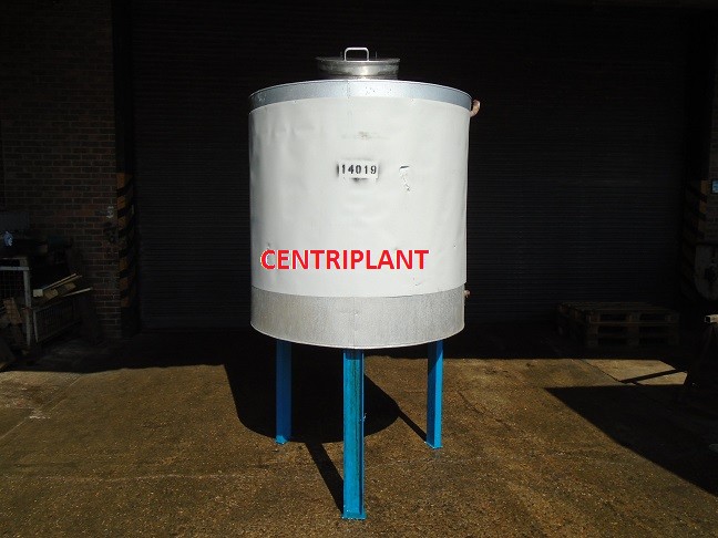 14019 - 1,300 LITRE VERTICAL STAINLESS STEEL GRADE 316 TANK