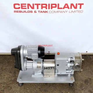 14075 - IBEX STAINLESS STEEL VARIABLE SPEED LOBE PUMP, 2in  RJT CONNECTIONS. 1.1 KW