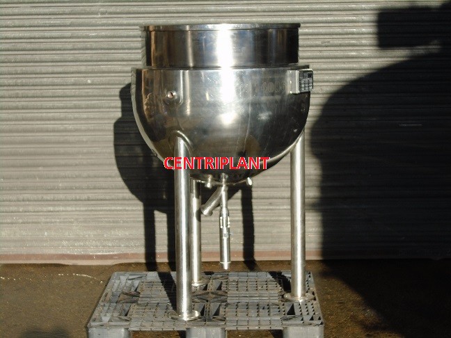 14086 - 250 LITRE STAINLESS STEEL 316 STEAM JACKETED PAN
