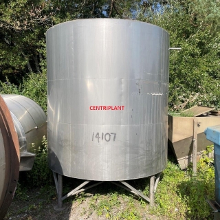 14106 - 16,500 LITRE GRADE 316 VERTICAL STAINLESS STEEL INSULATED AND CLAD TANK