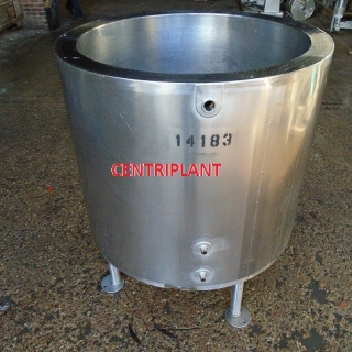 14183 - 380 LITRE STAINLESS STEEL OPEN TOP WATER JACKETED TANK
