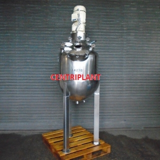 14236 - 260 LITRE GRADE 316 STEAM JACKETED MIXING TANK