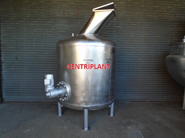 14266 - 2,000 LITRE STAINLESS STEEL MIXING TANK