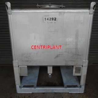 14292 - 1,000 LITRE SQUARE STAINLESS STEEL TANK