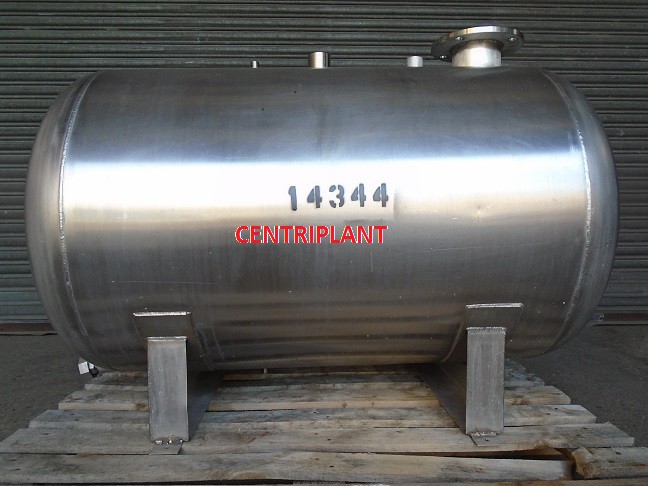 14344 - 350 LITRE HORIZONTAL STAINLESS STEEL TANK