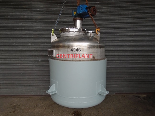 14346 - 1,000 LITRE STAINLESS STEEL JACKETED MIXING TANK