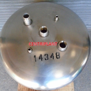 14348 - 450 LITRE VERTICAL STAINLESS STEEL TANK
