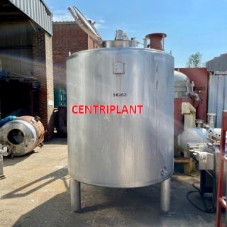 14382 - 4,300 LITRE GRADE 316 STAINLESS STEEL INSULATED AND CLAD MIXING TANKS