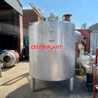 14382 - 4,300 LITRE GRADE 316 STAINLESS STEEL INSULATED AND CLAD MIXING TANKS