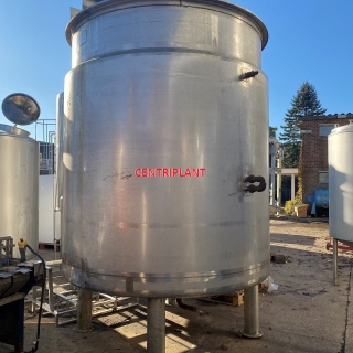 14397 - 10,000 LITRE STAINLESS STEEL STREAM JACKETED OPEN TOP TANK