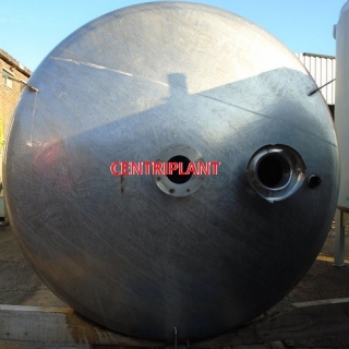 14403 - 25,000 LITRE VERTICAL STAINLESS STEEL TANK, DISHED ENDS
