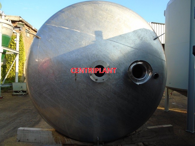 14403 - 25,000 LITRE VERTICAL STAINLESS STEEL TANK, DISHED ENDS