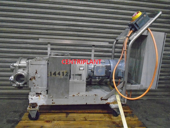 14412 - FRISTAM STAINLESS STEEL LOBE PUMPS TYPE FKFN 48, 4.6 KW, INLET/ OUTLET CONNECTIONS 80 MM DIN