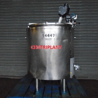 14447 - 235 LITRE STEAM JACKETED OPEN TOP MIXING TANK