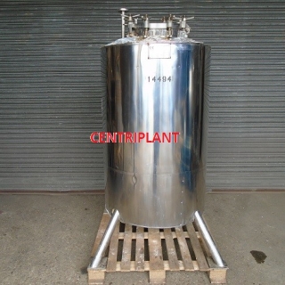 14494 - 500 LITRE STAINLESS STEEL F/ V VACUUM/ PRESSURE JACKETED PRESSURE TANK, INSULATED AND CLAD.
