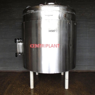 14507 - 4,000 LITRE GRADE 316 STAINLESS STEEL STEAM JACKETED OPEN TOP TANK