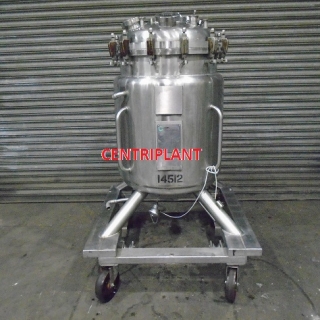 14512 - 316 LITRE STAINLESS STEEL MOBILE JACKETED TANKS