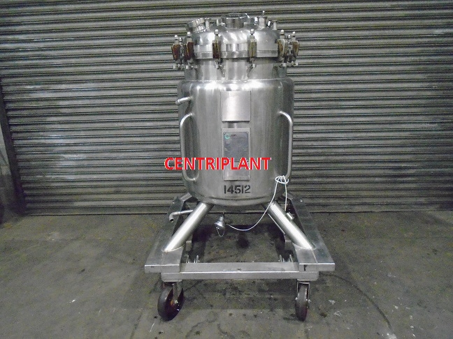 14512 - 316 LITRE STAINLESS STEEL MOBILE JACKETED TANKS