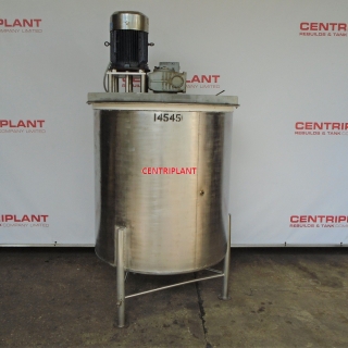 14545 - 1,250 LITRE STAINLESS STEEL GATE TYPE MIXER AND SILVERSON HIGH SHEAR MIXER TANK